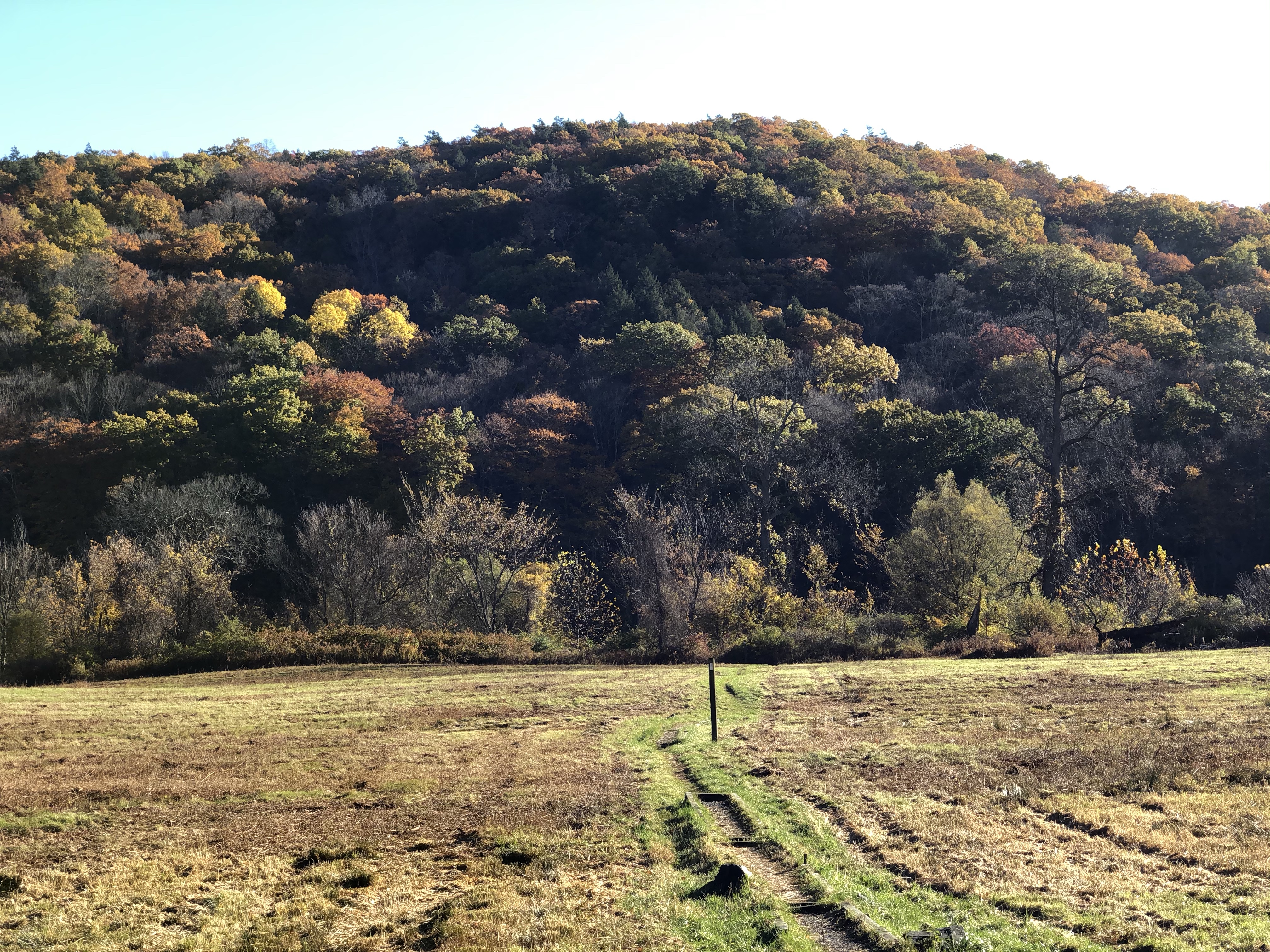 Fall hiking on the Appalachian Trail in Connecticut