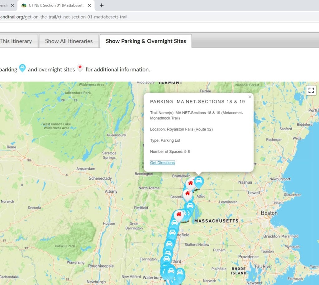 New England Trail Planning Average Hiker