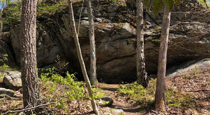 rock cave on the mattabesett NET