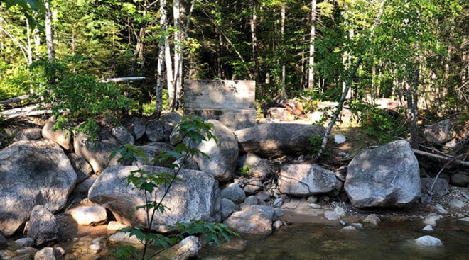 desolation loop east pemigewasset river abutment