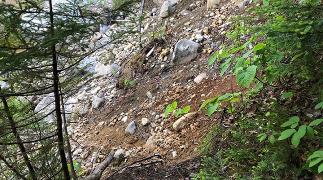 Beginning of Wash out on North Fork