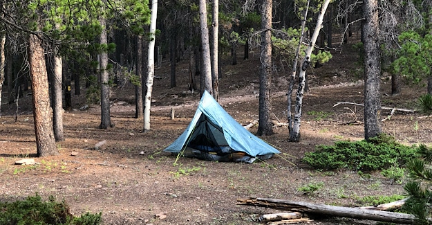 Day Two Campsite Near Wilderness Boundary Average Hiker