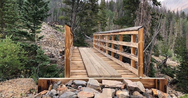 Bridge Over Spillway at Boss Lake on Colorado Trail