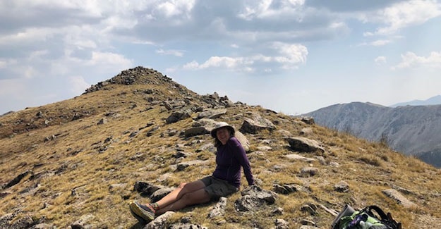 Average Hiker Resting after Climb Up from Chalk Creek