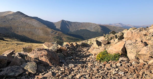 Rocky Wind Break Above Treeline on the Colorado Trail