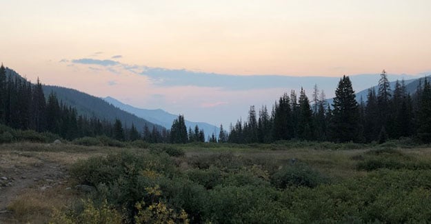 Views Above North Fork of Chalk Creek While Backpacking