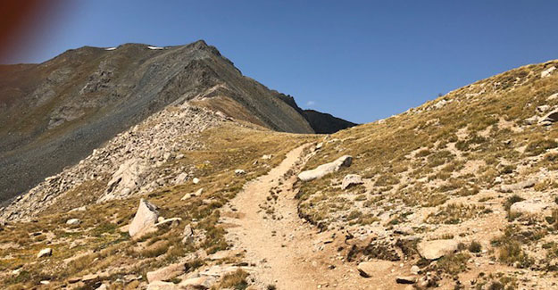 Climb Over the Saddle Near Emma Burr Mountain