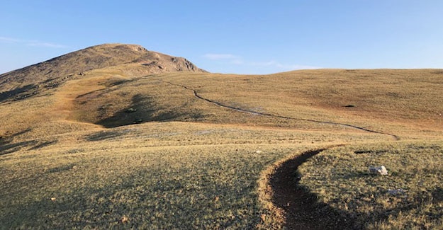 Exposed Ridge Hiking on beautiful trail