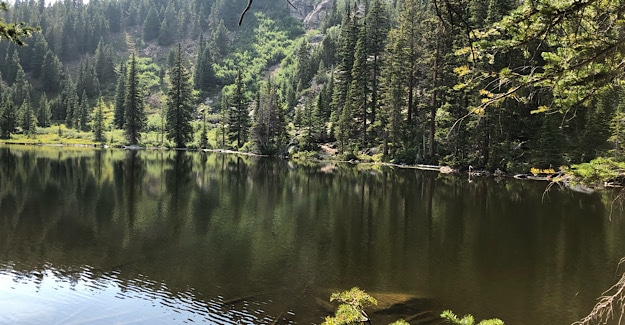 Pond on Colorado Trail where we met Section Hikers camping