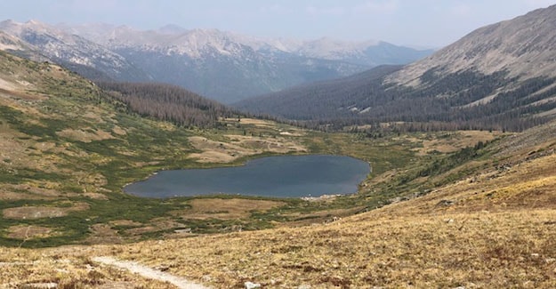 View of Hancock Lake from the Pass Above on the Colorado Trail