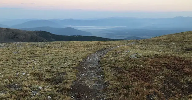 Early Morning Colors of the Colorado Trail While Hiking Over Sanford Saddle