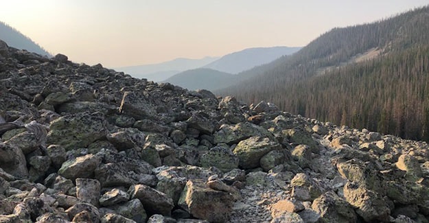 Rock slide on the Colorado Trail Day 21