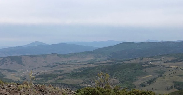 Views while hiking on Colorado Trail Near the Continental Divide