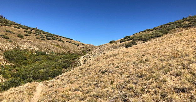 climbing up to san luis pass on colorado trail