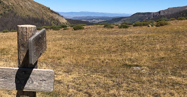 san luis pass trail sign