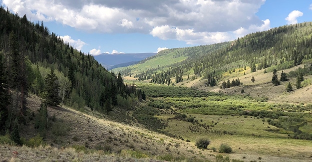 Looking Back to Valley On Way to San Luis Pass