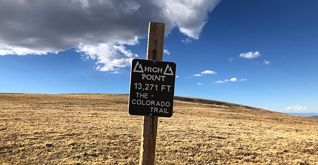 High Point on the Colorado Trail on Day 32