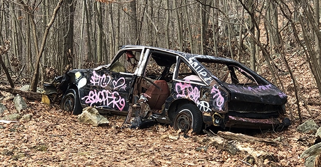 Junk Car Along the Ives Trail Near Wooster Mountain