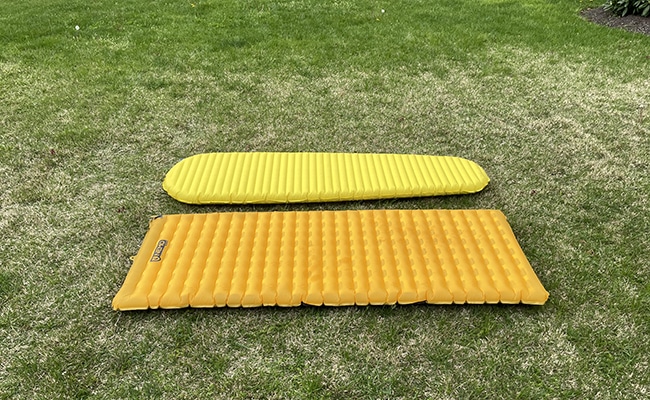 Thermarest X-Lite vs. Nemo Tensor Horizontal View of Sleeping Pads 