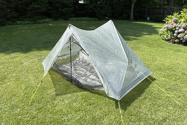 Exterior view of Duplex tarp tent shelter