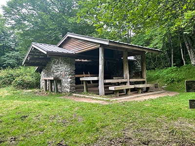 Laurel Creek Shelter on the Benton MacKaye Trail