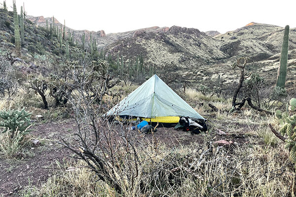 Camped up on a saddle along the Arizona Trail