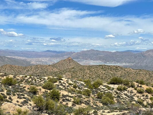 Large copper mine on the Arizona Trail outside Kearny.