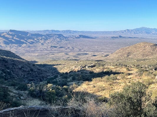 View from the climb up to Grasshack Camp