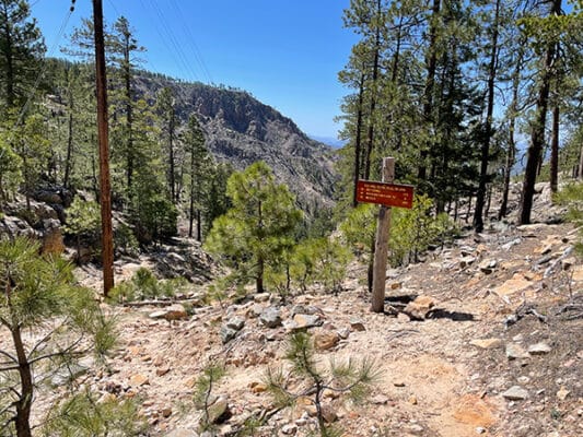 Climbing up onto the Mogollan Rim