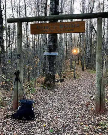 Superior Trail Southern Terminus in Minnesota