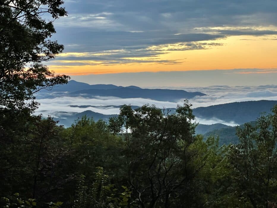 Sunrise from Girl Scout Benches on the Foothills Trail