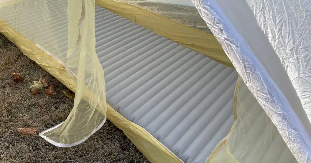 Therm-a-Rest Neoair XTherm Large MAX sleeping pad inside BA Tiger Wall UL1 tent.