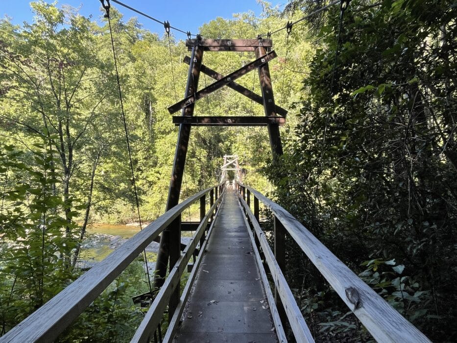 Bridge near Jocassee Lake on the Foothills Trail.