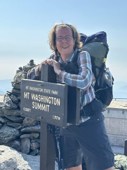 Ellie at the Summit of Mt. Washington with her Circuit