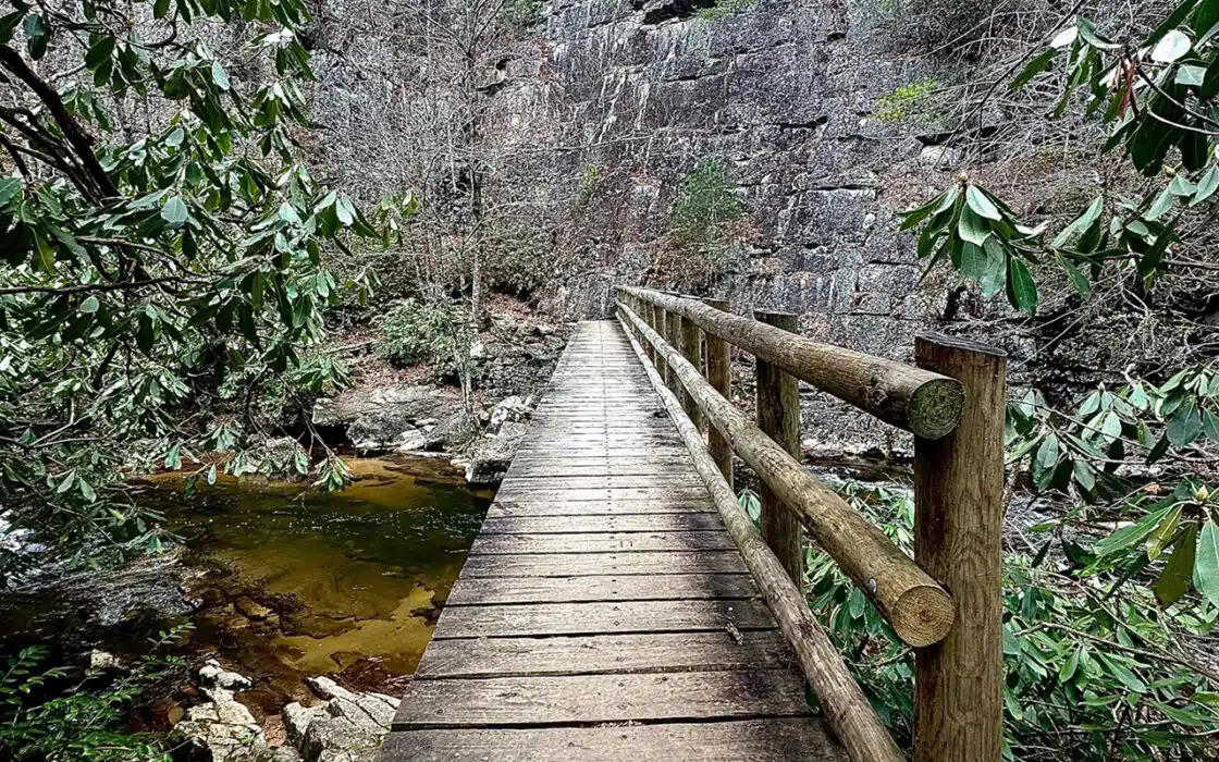 Bridge at Laurel Falls in Tennessee on the Appalachian Trail