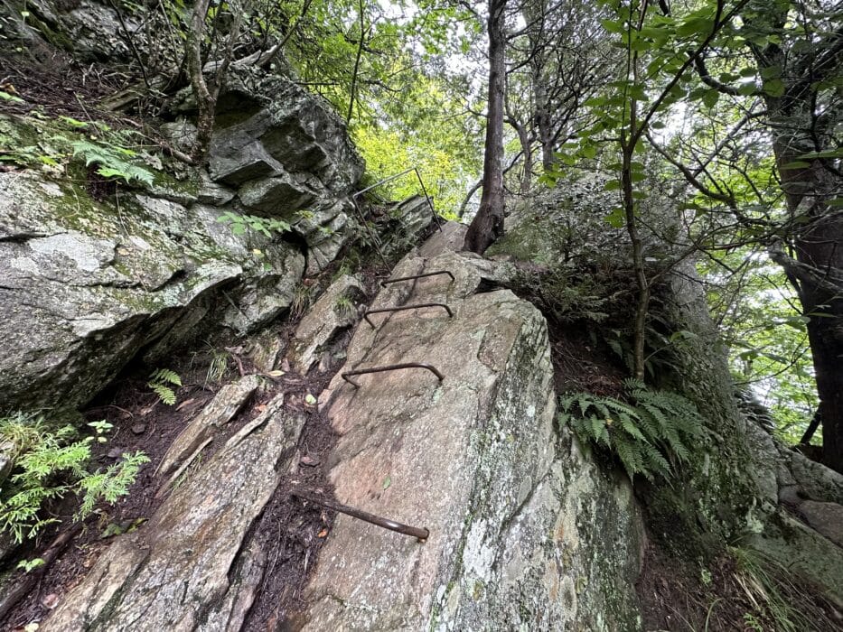 Climbing up Blue Mountain out of Andhover on the Appalachian Trail